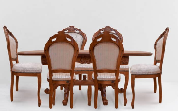 scaun clasic baroque, cu spătar tapițat, 49 x 55 x 100 cm