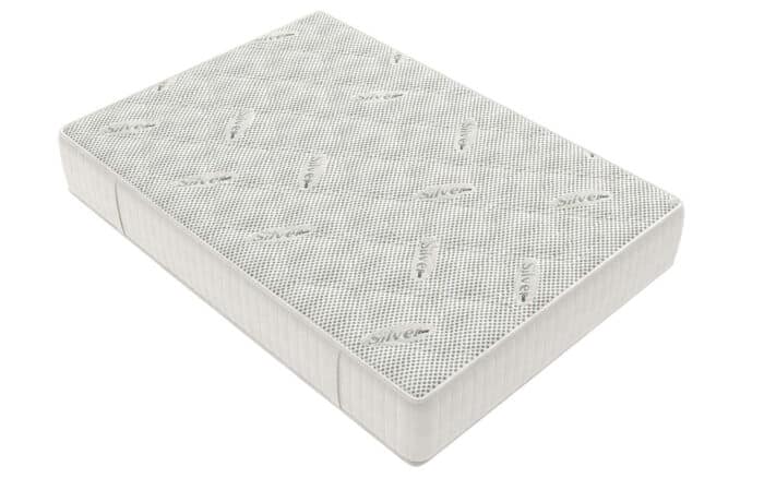 saltea cu spuma memorie silvercare, grosime 24 cm, husă cu ioni de argint, cu mânere, fermitate medie