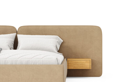 Set Pat Latte Tapitat cu Saltea 140/160/180x200cm - imagine 7