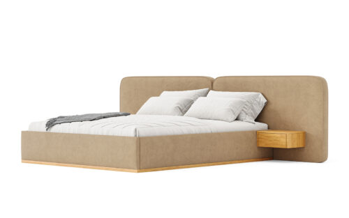Set Pat Latte Tapitat cu Saltea 140/160/180x200cm - imagine 8