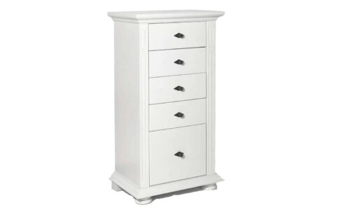 comodă ariana, lemn masiv,55x37,5x106 cm, alb