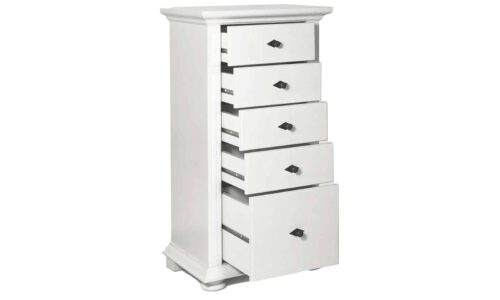 comodă ariana, lemn masiv,55x37,5x106 cm, alb