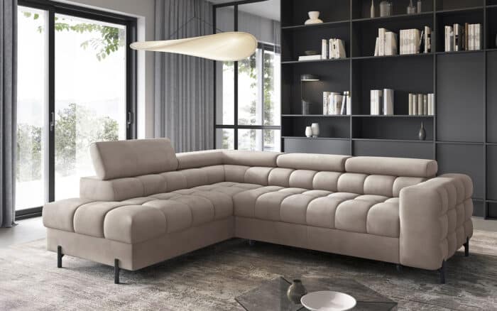 colțar ferry, material paros 02(crem), colt stanga