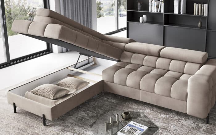 colțar ferry, material paros 02(crem), colt stanga