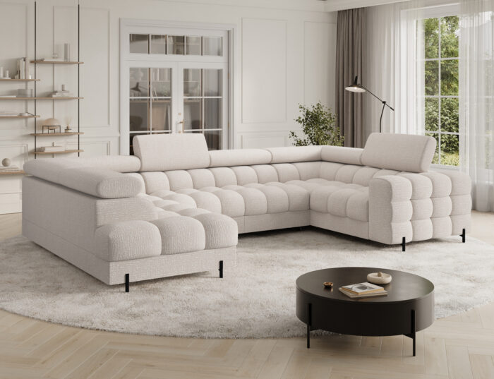 Colțar Formă U, Extensibil Factory, 346x205cm, Personalizabil - imagine 34