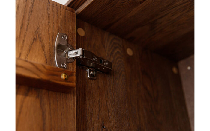 Comodă Aurora, Iluminată, Lemn Masiv Stejar Fumuriu, 185x43.5x79cm - imagine 4