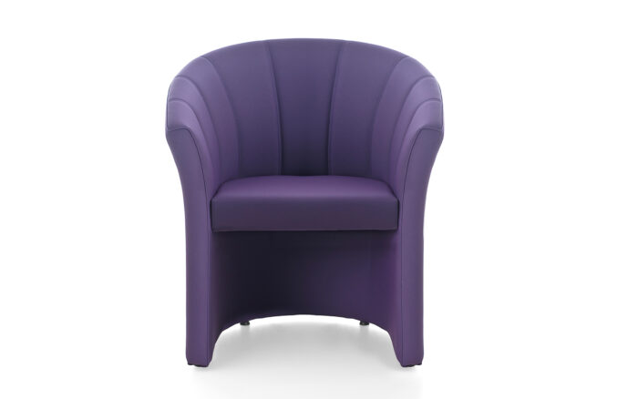 Fotoliu Kosa – design curbat, complet tapitat, picioare fixe