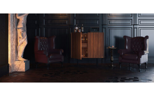 Bar Winston, lemn masiv, 112×36×112 cm - imagine 4