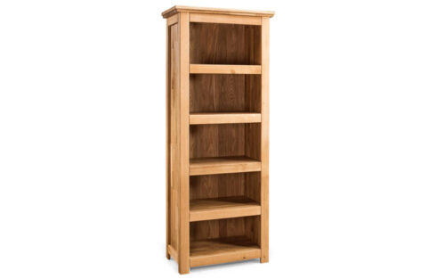 Bibliotecă înaltă Lucca, Lemn Masiv,  81×207×48 cm