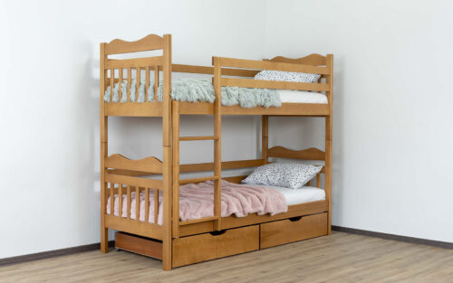 Pat supraetajat Mowgli Antico II, Lemn Masiv Fag