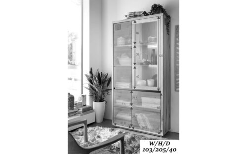 Vitrină Urban Loft II, 103×40×205 cm - imagine 2