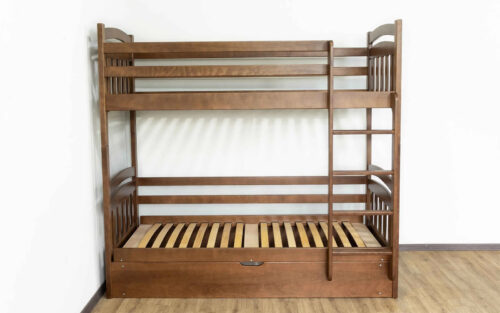 Pat supraetajat Bambi Antico II, Lemn Masiv Fag - imagine 3