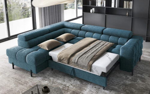 Colțar Ferry, Extensibil, 276x72x200, Material Amore 40 - imagine 5
