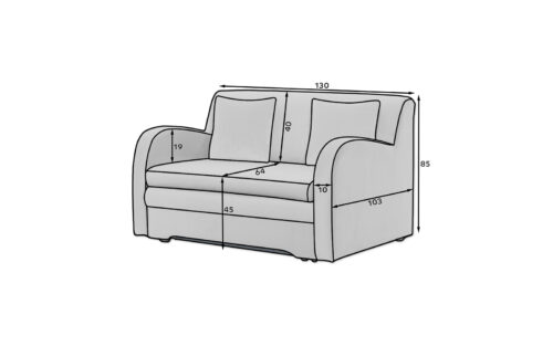 Canapea Ario, Material Nube 03, Nube 03, Mobarta - imagine 2