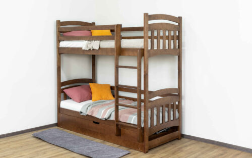 Pat supraetajat Bambi Antico II, Lemn Masiv Fag - imagine 4