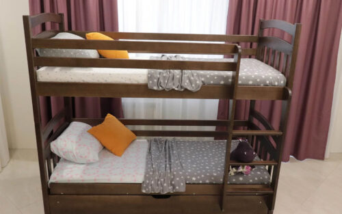 Pat supraetajat Bambi Antico II, Lemn Masiv Fag - imagine 5