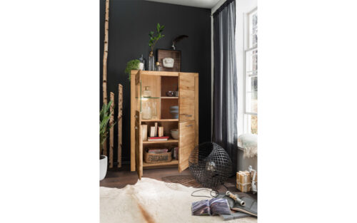 Bufet Toscana, cu vitrină stânga/dreapta, 102×141×40 cm - imagine 2