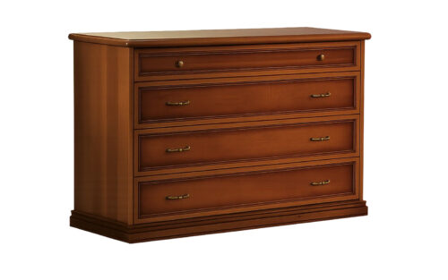 Comodă Lorenzo, Lemn Masiv, Nuc/Bej, 130×54×91 cm - imagine 5