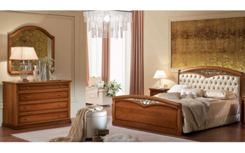 Comodă Lorenzo, Lemn Masiv, Nuc/Bej, 130×54×91 cm - imagine 2