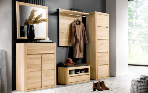 Bancă Milo, Lemn Masiv, 85×37×43 cm - imagine 3