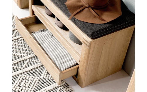 Bancă Milo, Lemn Masiv, 85×37×43 cm - imagine 4