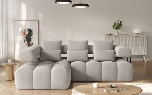 Colțar extensibil modern Levvi, 260×184×102 cm, Personalizabil - imagine 10
