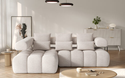 Colțar extensibil modern Levvi, 260×184×102 cm, Personalizabil - imagine 13