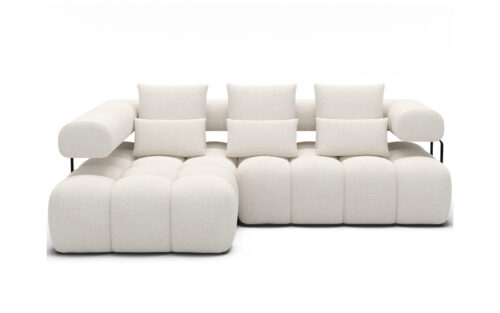 Colțar extensibil modern Levvi, 260×184×102 cm, Personalizabil