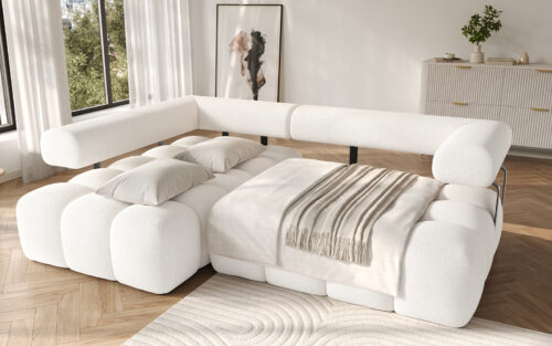 Colțar extensibil modern Levvi, 260×184×102 cm, Personalizabil - imagine 17