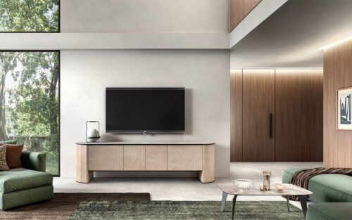 Comodă TV Sable, 4 uși, 215 x 50 x 58 cm - imagine 2