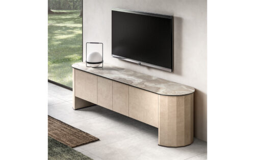 Comodă TV Sable, 4 uși, 215 x 50 x 58 cm - imagine 3
