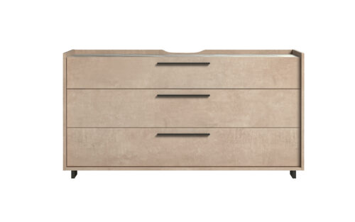 Comodă Sable cu 3 sertare,150×51×78 cm