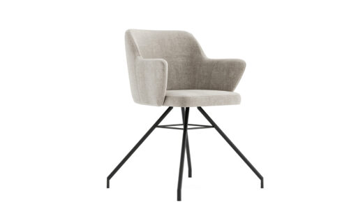 Fotoliu rotativ Spinner tapițat, 64×54×86 cm - imagine 4