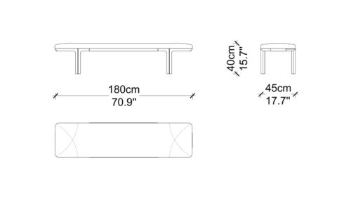 Banchetă Nova, 180 cm - imagine 6