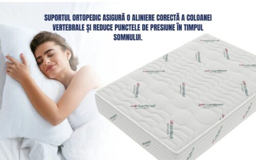 Saltea Model S8, Arcuri Bonnell, Ortopedica, Inaltime 25 cm, Husa tratament antialergic - imagine 4