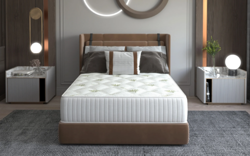 Saltea Model S9, Cu memorie, Ortopedica, Inaltime 24 cm, Husa Aloe Vera - imagine 4