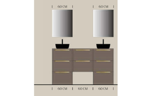 Set mobilier baie suspendat Serina, 120/160/176/180 cm - imagine 6