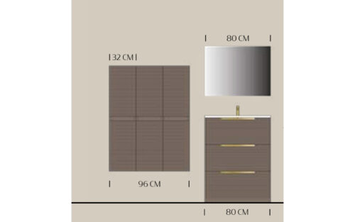 Set mobilier baie suspendat Serina, 120/160/176/180 cm - imagine 5