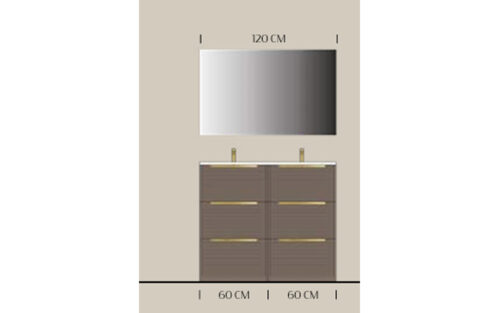 Set mobilier baie suspendat Serina, 120/160/176/180 cm - imagine 4