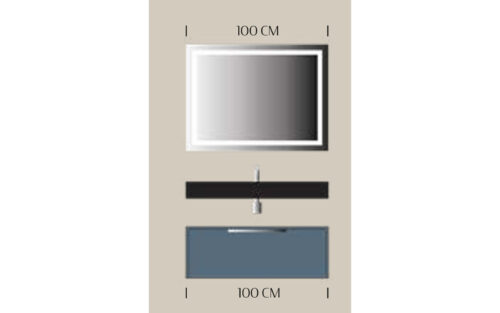 Set mobilier baie suspendat Lunera,100/120/140/160 cm - imagine 4