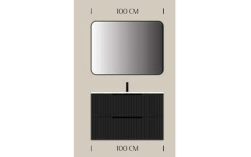 Set mobilier baie suspendat Avena ,100/120/140/160 cm - imagine 6