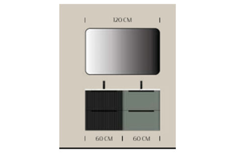 Set mobilier baie suspendat Avena ,100/120/140/160 cm - imagine 7