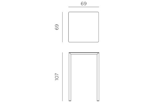 Masa Exterior Nardi - Piave 70cm Bar - imagine 5