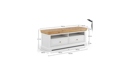 Comoda TV Iris, 155,2×47,6×57,7 cm - imagine 4
